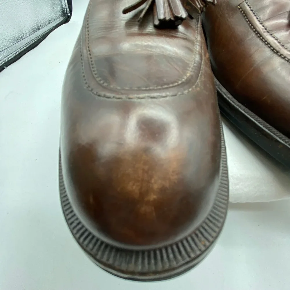 To Boot New York Mens 12 Tassel Loafers Brown Leather Adam Derrick Italy 127
